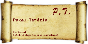 Pakau Terézia névjegykártya